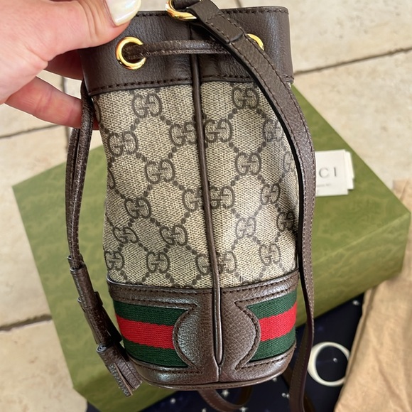 OPHIDIA GG MINI BUCKET BAG - Picture 7 of 11